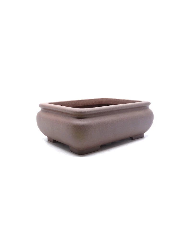 Bonsai pot Yixing ongeglazuurd rechthoekig met ronde hoeken 20cm - Image 3