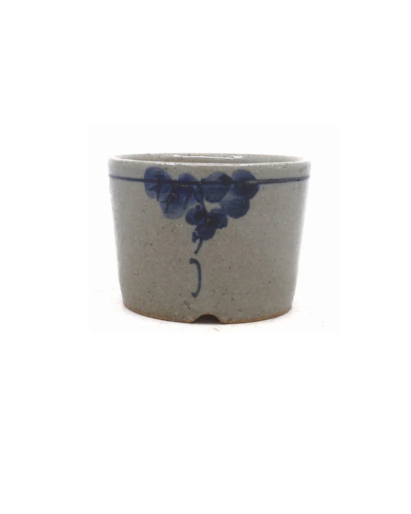 Shohin Bonsai pot handgeschilderd druiven rond 9cm - Image 4