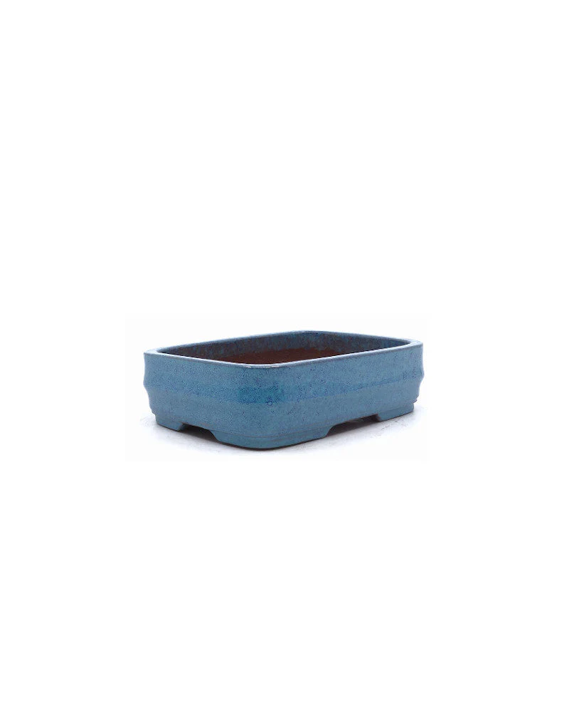 Bonsai pot blauw groen rechthoekig 14cm - Image 2