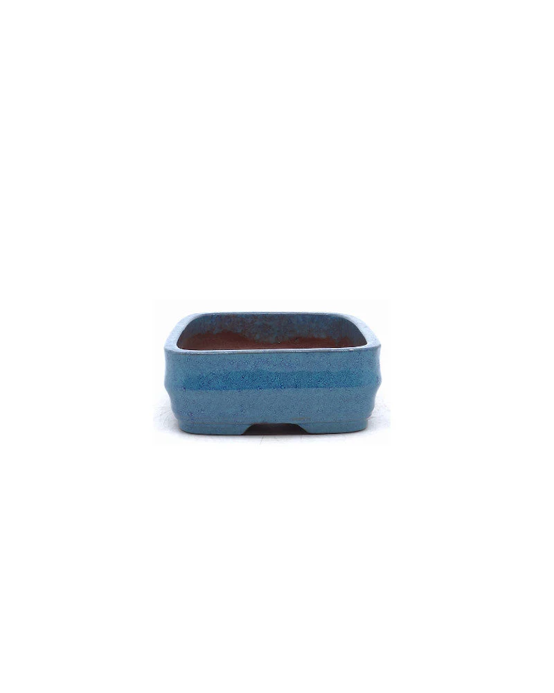 Bonsai pot blauw groen rechthoekig 14cm - Image 3