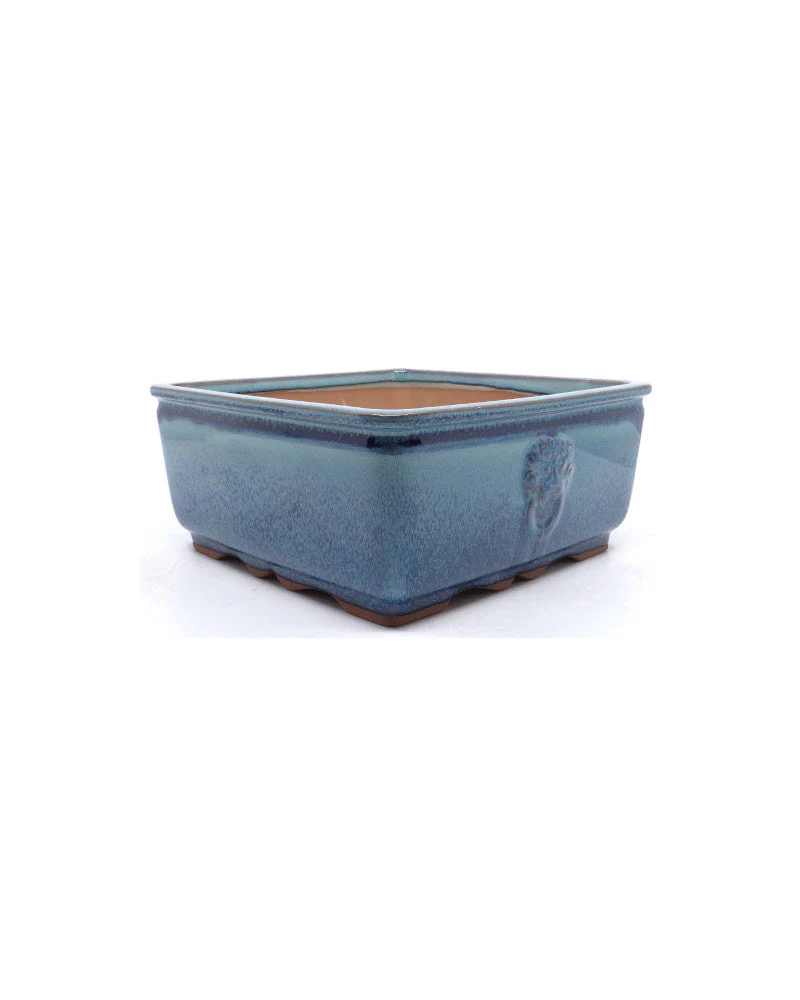 Bonsai pot blauw groen vierkant 21cm - Image 2