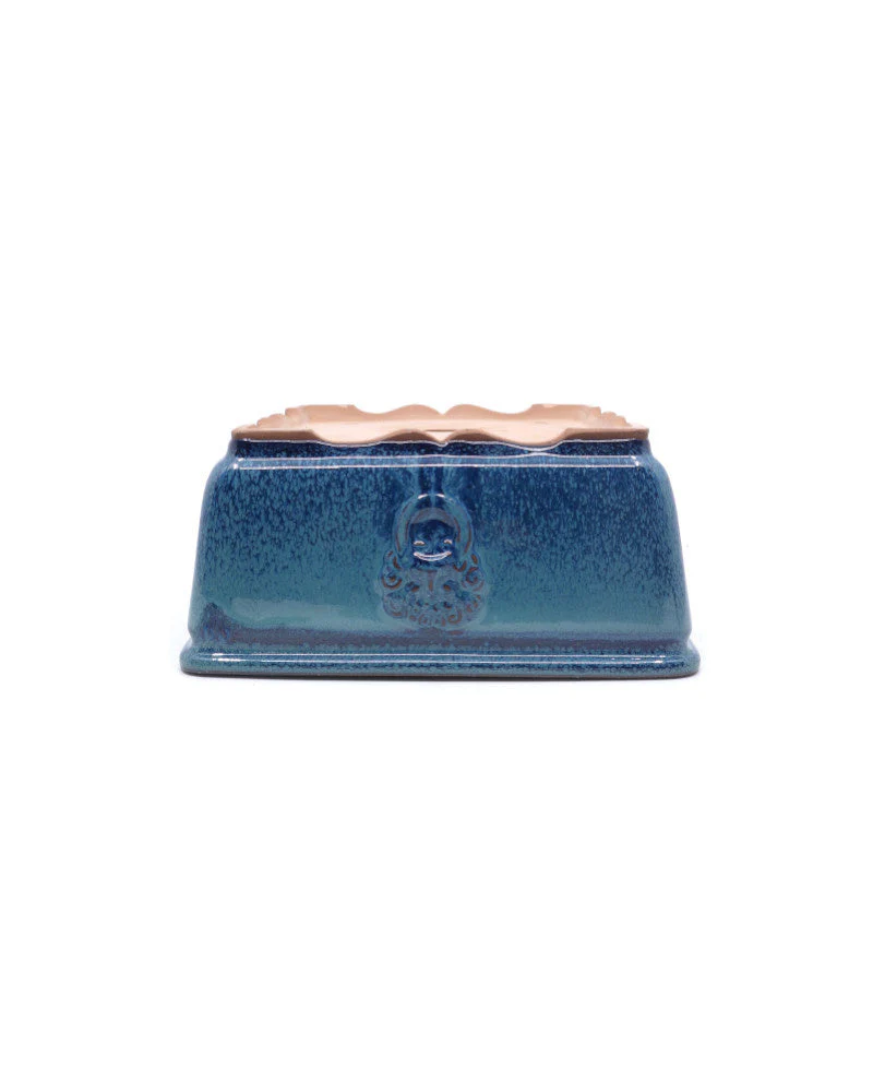 Bonsai pot blauw groen vierkant 21cm - Image 3