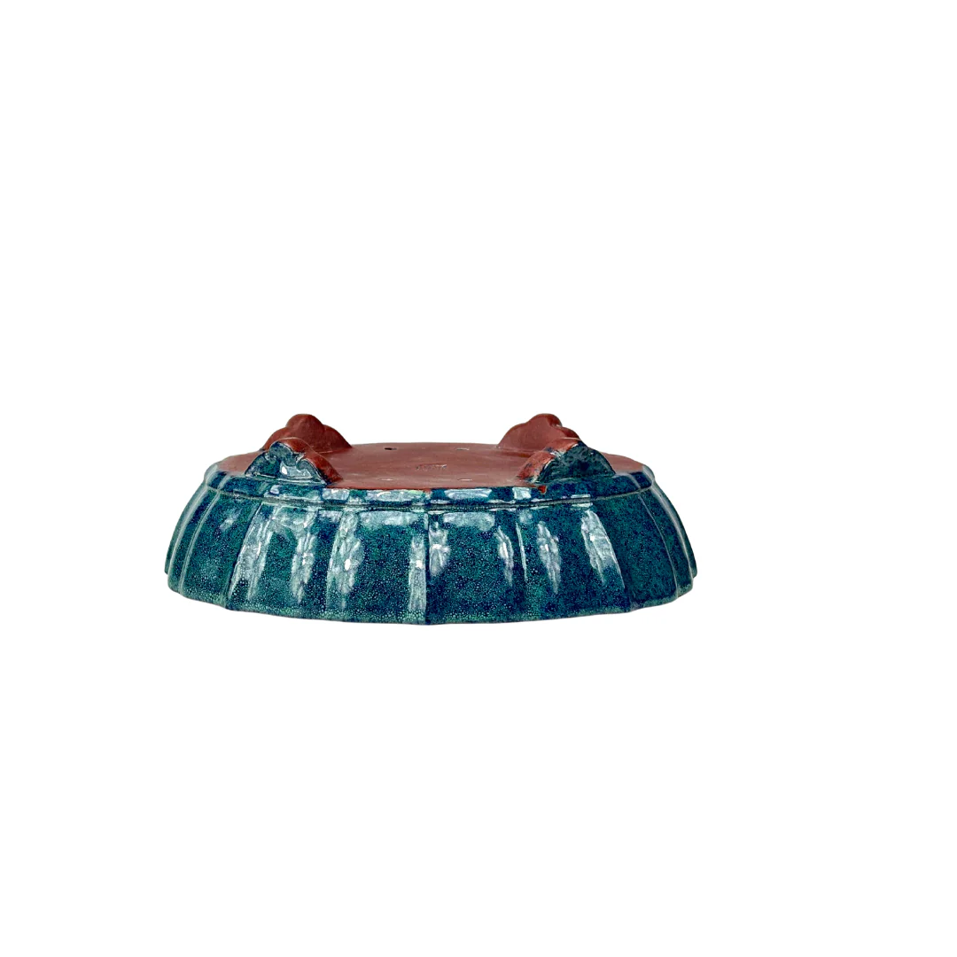 Bonsai pot blauw groen chrysant 17cm - Image 4