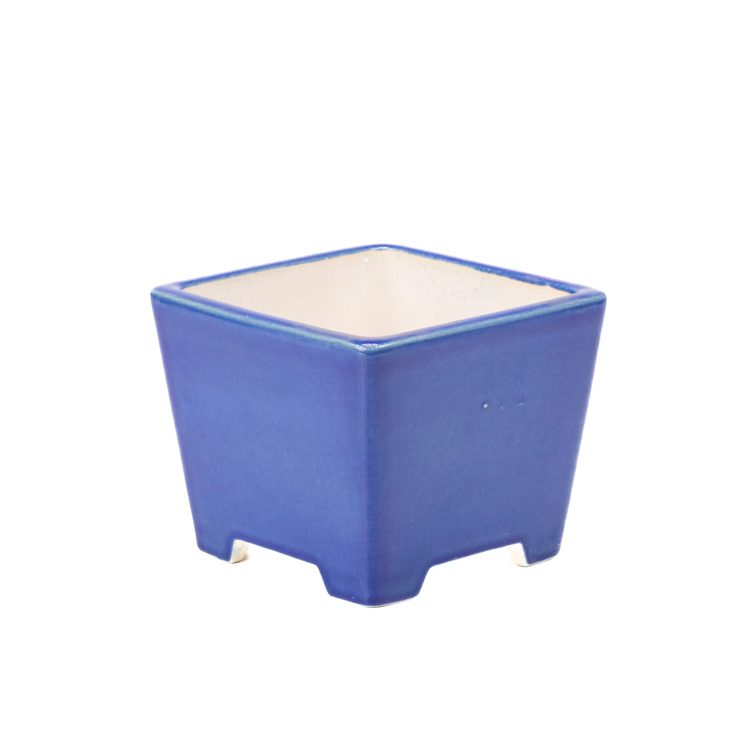 Bonsai pot blauw semi-cascade vierkant 14cm, hoogte 12cm - Image 2