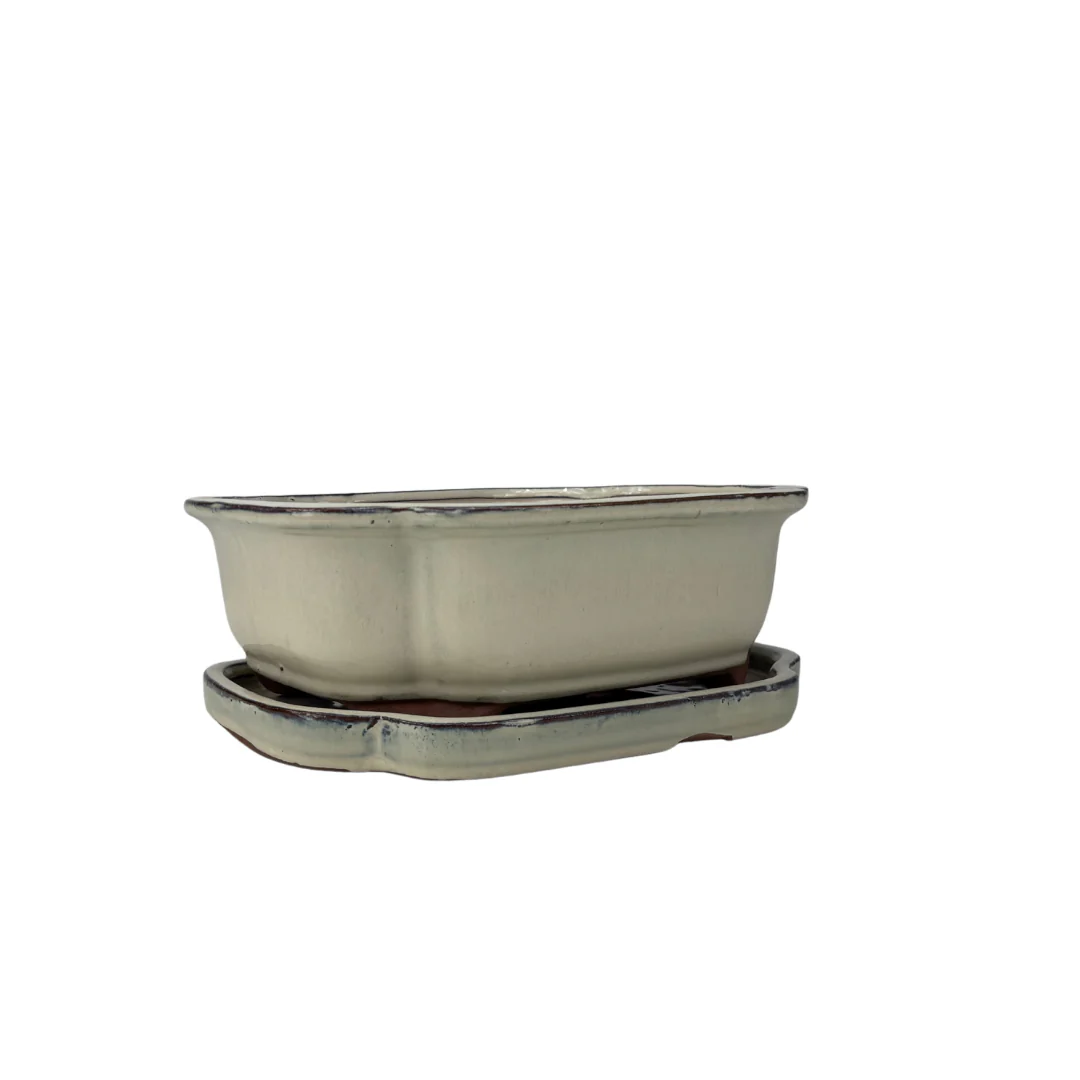 Bonsai pot creme mokko 26cm - set - Image 2