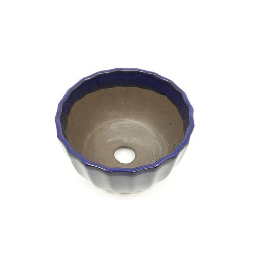 Bonsai pot donker blauw chrysanten 12cm - Image 2