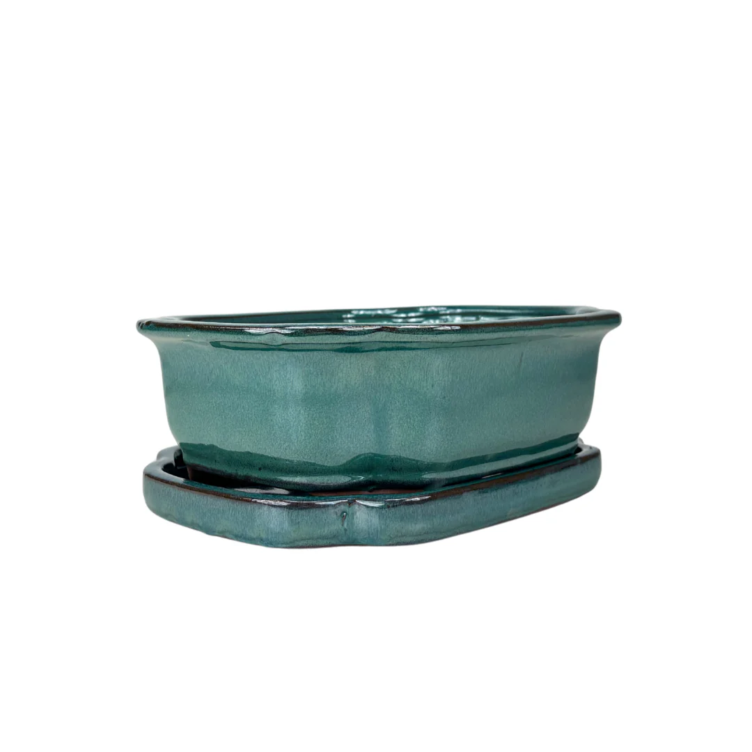Bonsai pot groen mokko 32cm - set - Image 2