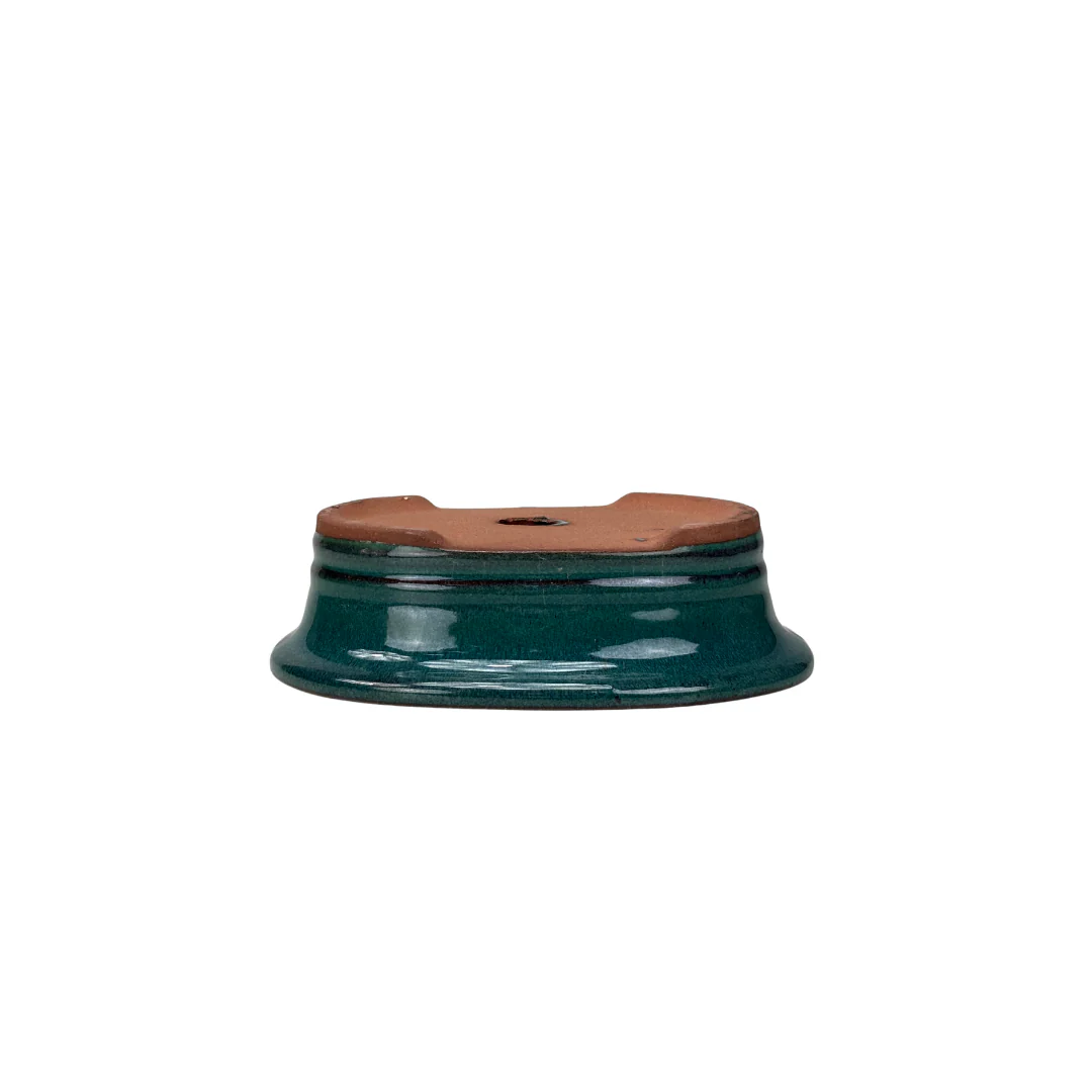 Bonsai pot groen ovaal met rand 16cm - set - Image 4
