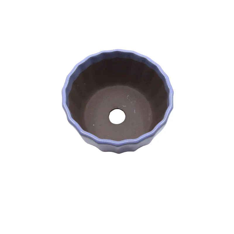 Bonsai pot licht blauw chrysanten 12cm - Image 3