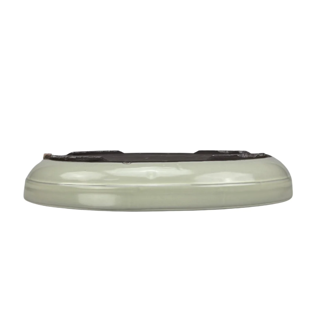 Bonsai pot - ovaal, geglazuurd, crème (41cm breed) - Image 2