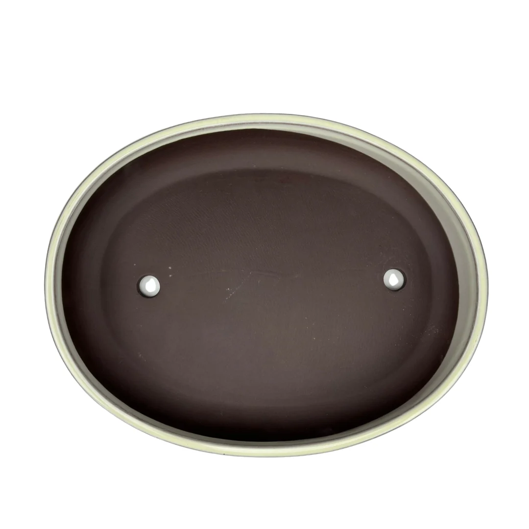 Bonsai pot - ovaal, geglazuurd, crème (41cm breed) - Image 3