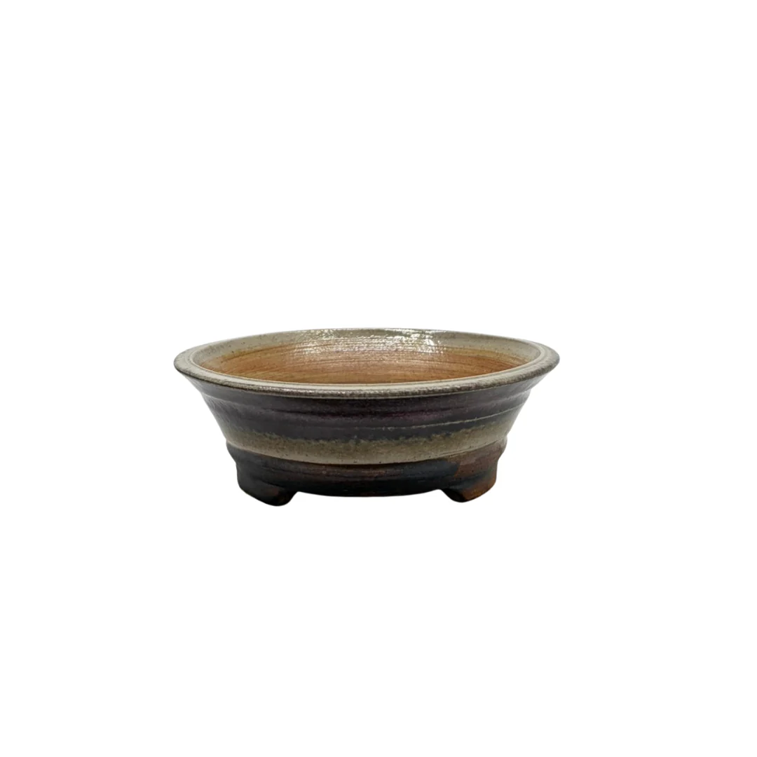 Bonsai pot oxblood René Lecocq 14cm