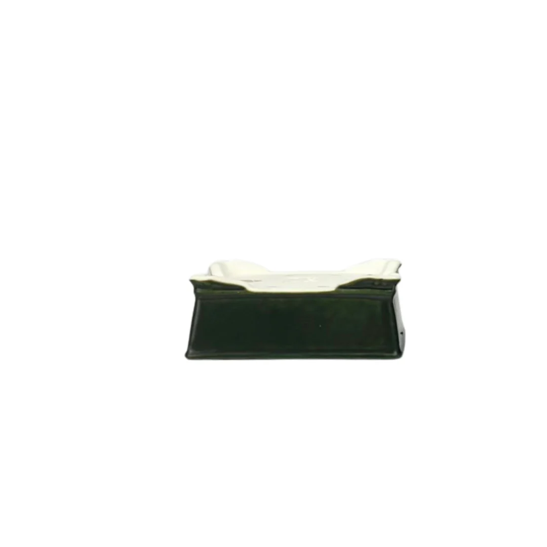 Bonsai pot - rechthoekig, geglazuurd, groen (10cm breed) - Image 3