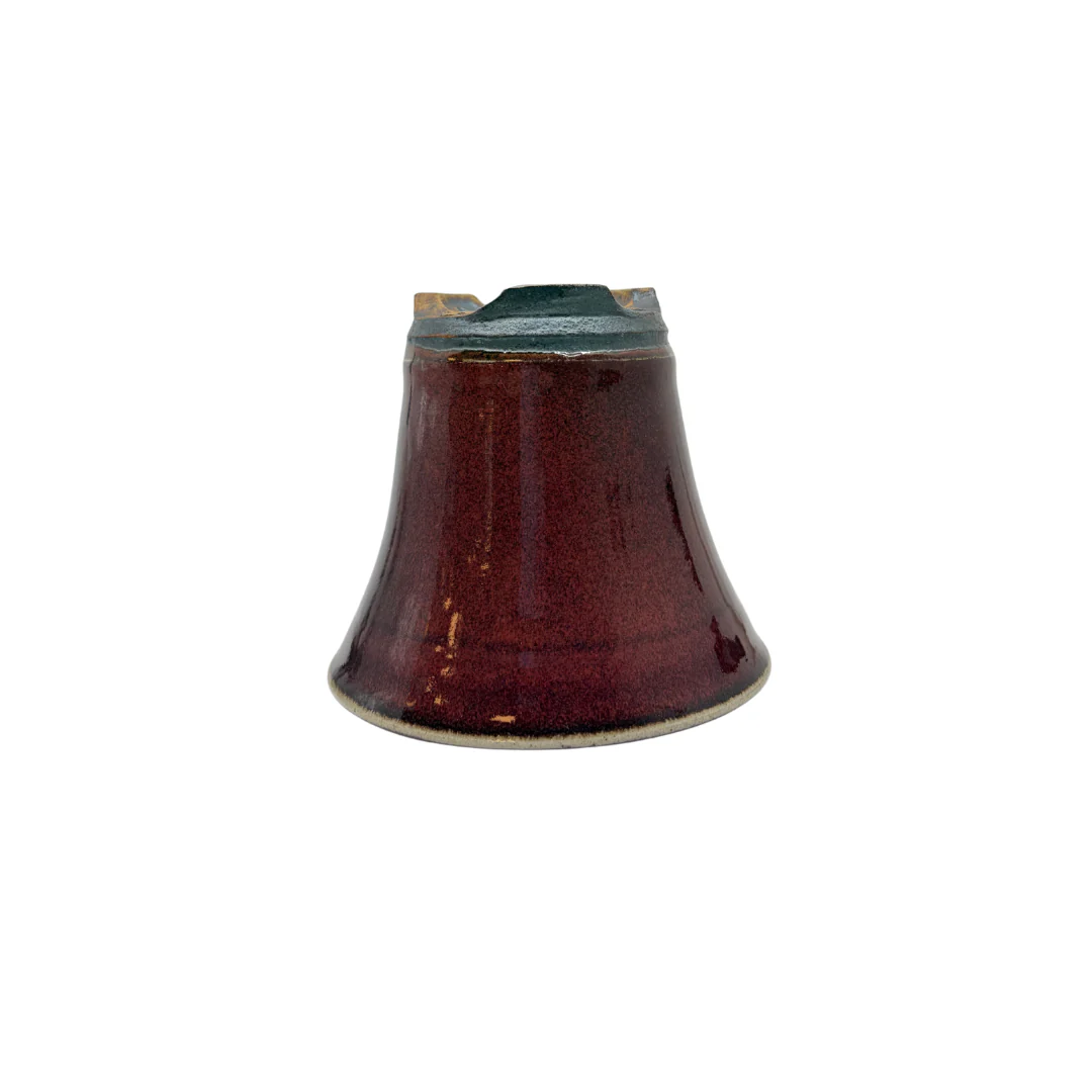 Bonsai pot rood cascade met zwarte vlekken René Lecocq 12cm - Image 2