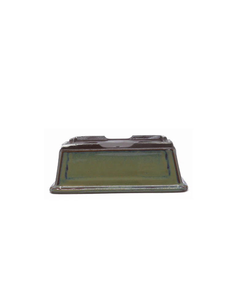 Bonsai pot groen beige rechthoekig 18cm - set - Image 3