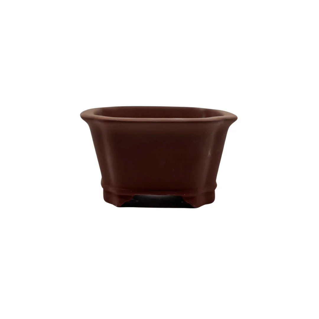 Bonsai pot - vierkant, ongeglazuurd (13cm breed)