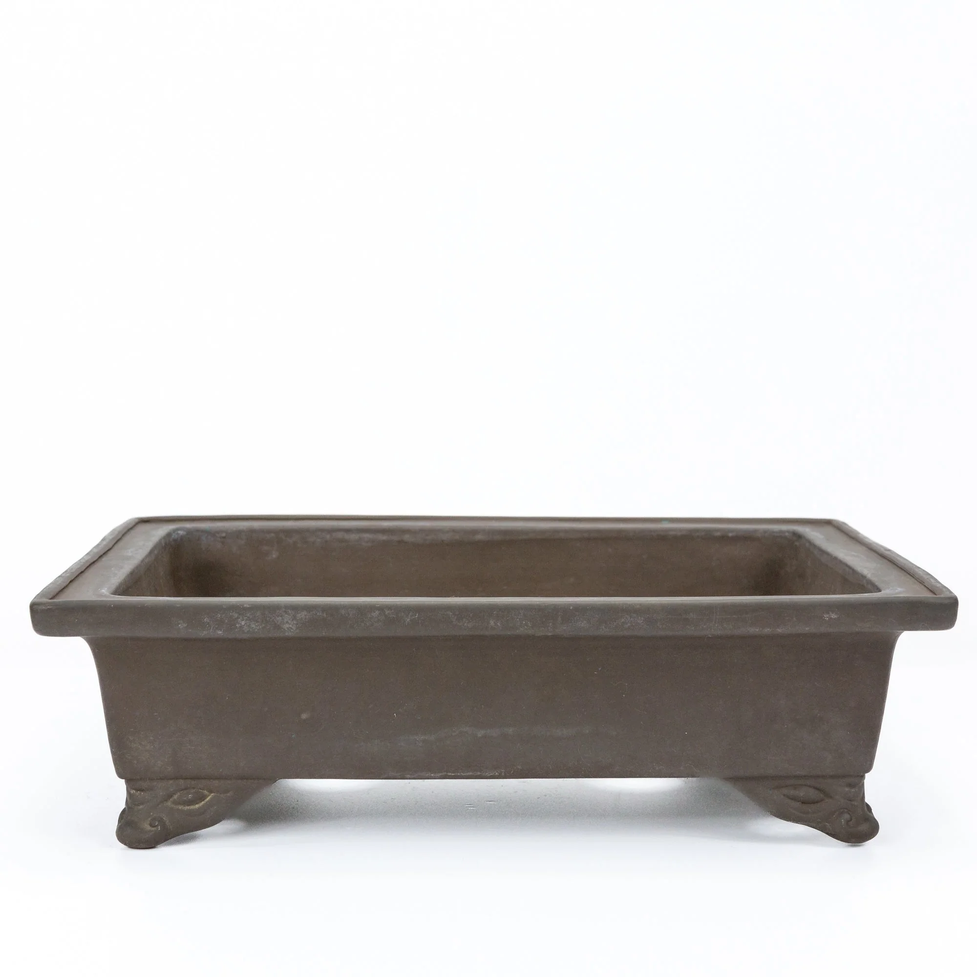Bonsai pot Yamaaki ongeglazuurd gebruikt rechthoek 29.5cm - Image 3