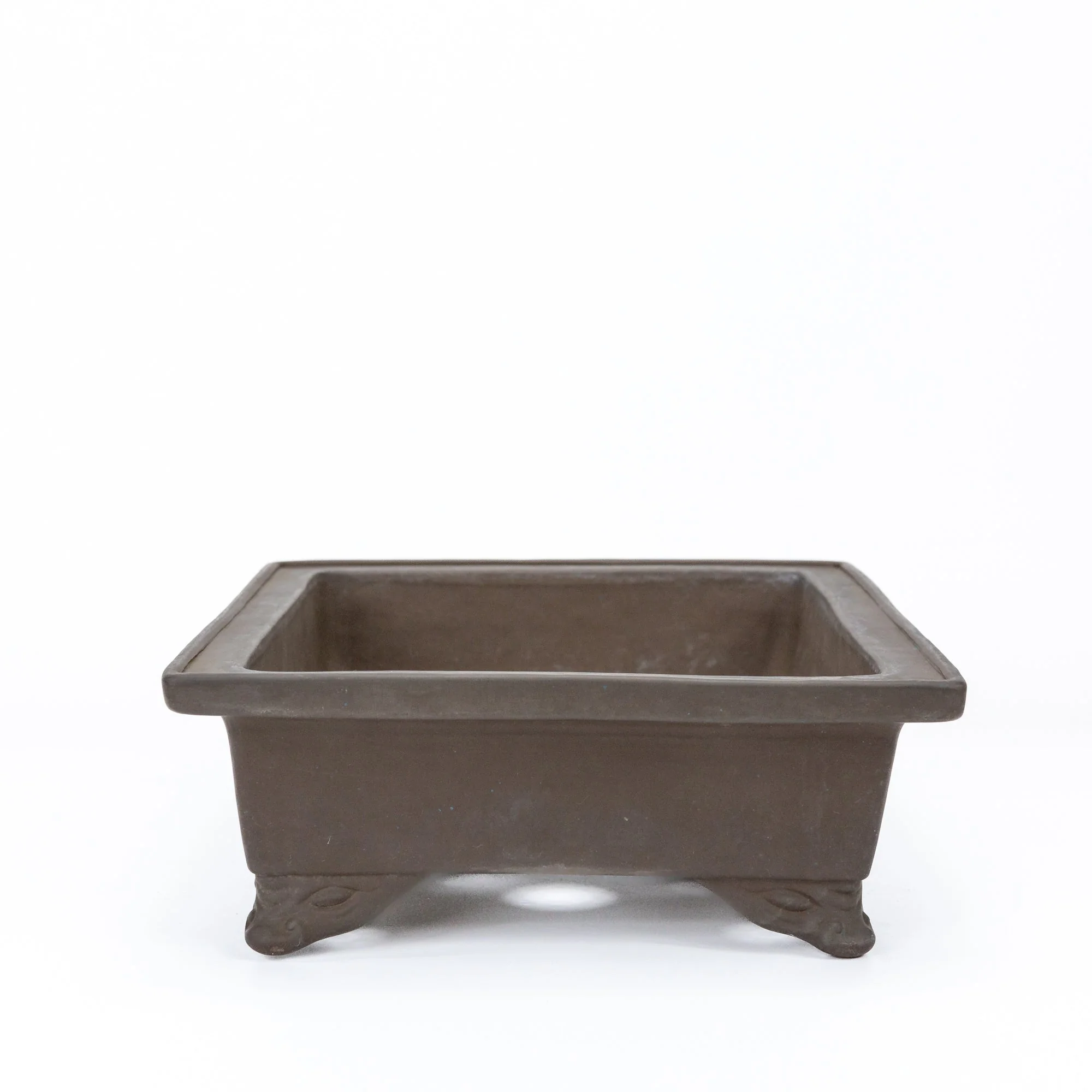 Bonsai pot Yamaaki ongeglazuurd gebruikt rechthoek 29.5cm - Image 4