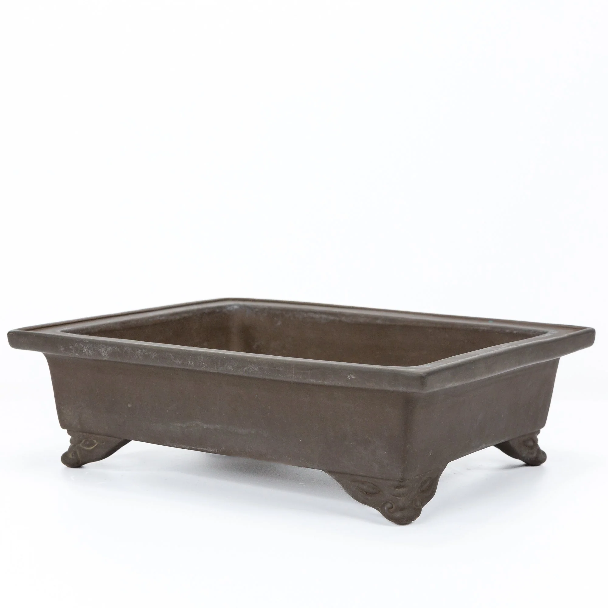 Bonsai pot Yamaaki ongeglazuurd gebruikt rechthoek 29.5cm - Image 5
