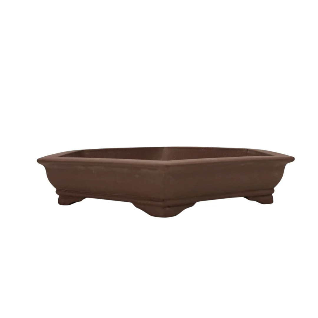 Bonsai pot - zeshoekig, ongeglazuurd (36cm breed) - Image 2