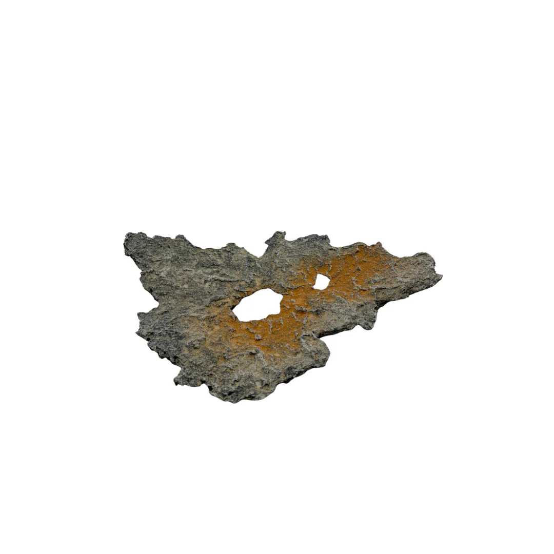 Bonsai slab lichtgrijs met oranje accenten 19cm