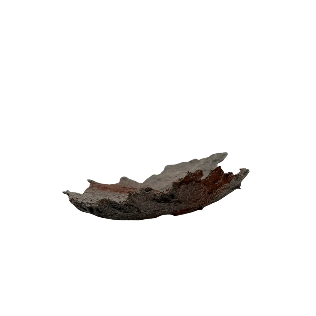 Bonsai slab lichtgrijs met rode accenten 24cm - Image 2