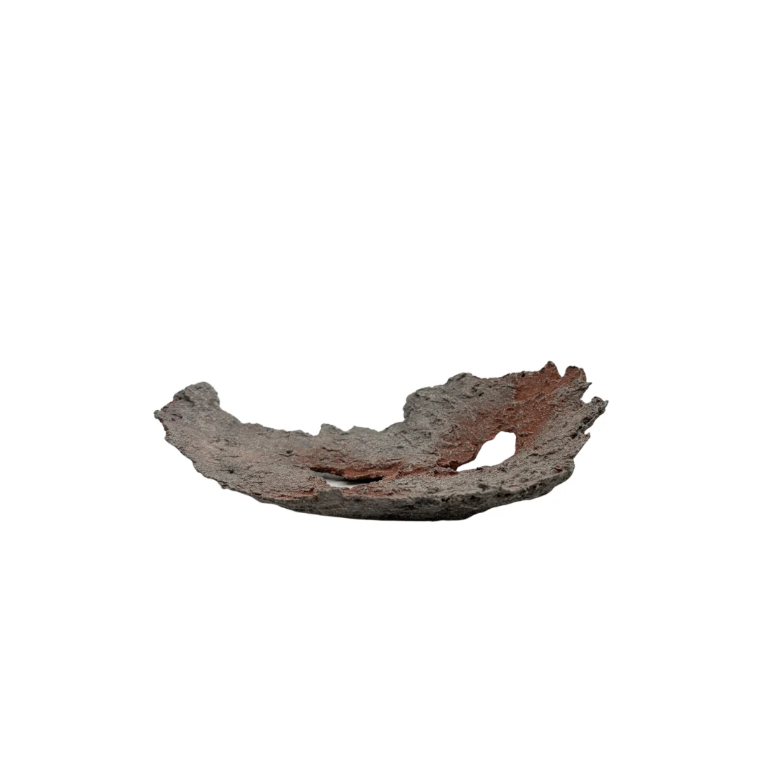 Bonsai slab lichtgrijs met rode accenten 24cm - Image 3