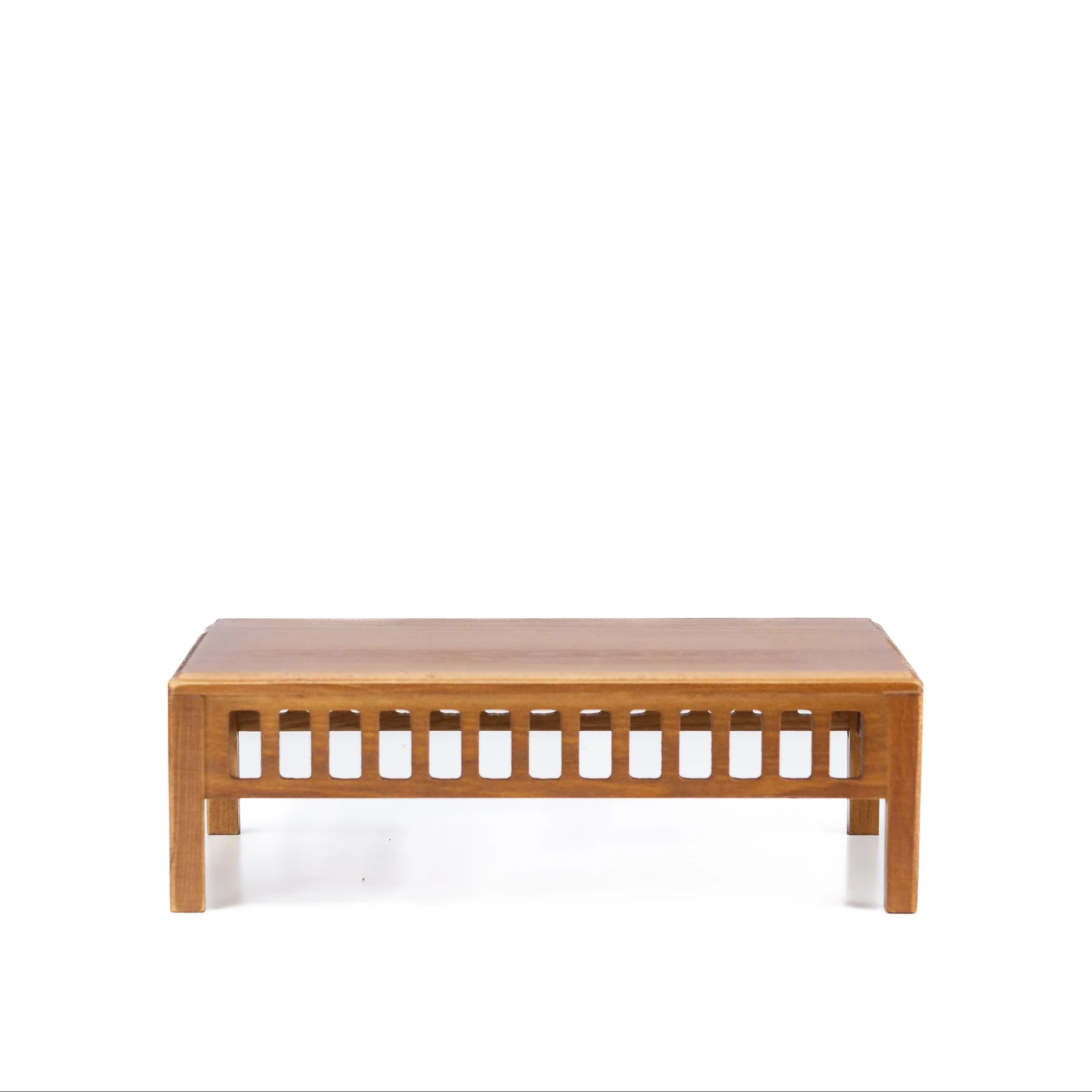 Bonsaitafel lichtbruin, hout met lattendetails 25cm
