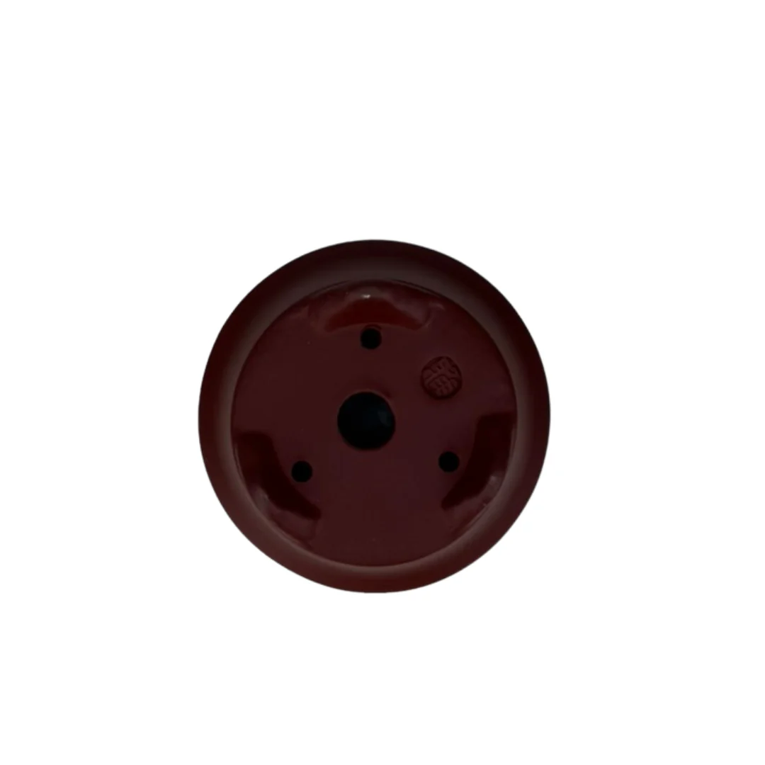 Ongeglazuurde Shohin bonsai pot rond 8 cm - Image 4