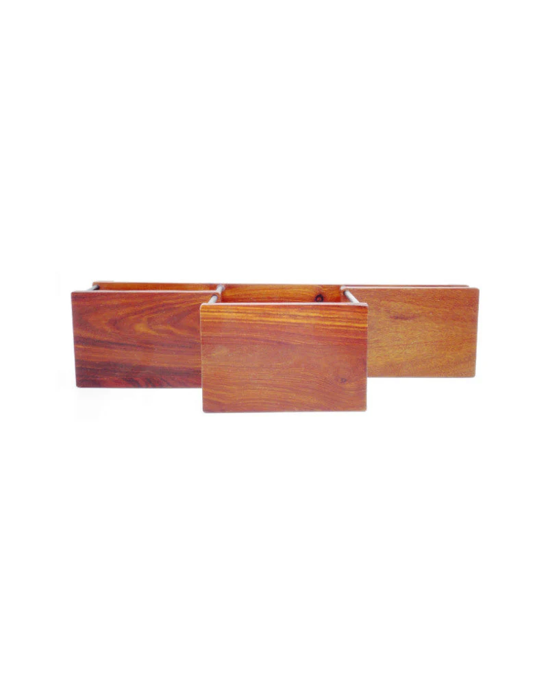 Shohin bonsai tafel, rood bruin, 34cm - Image 3