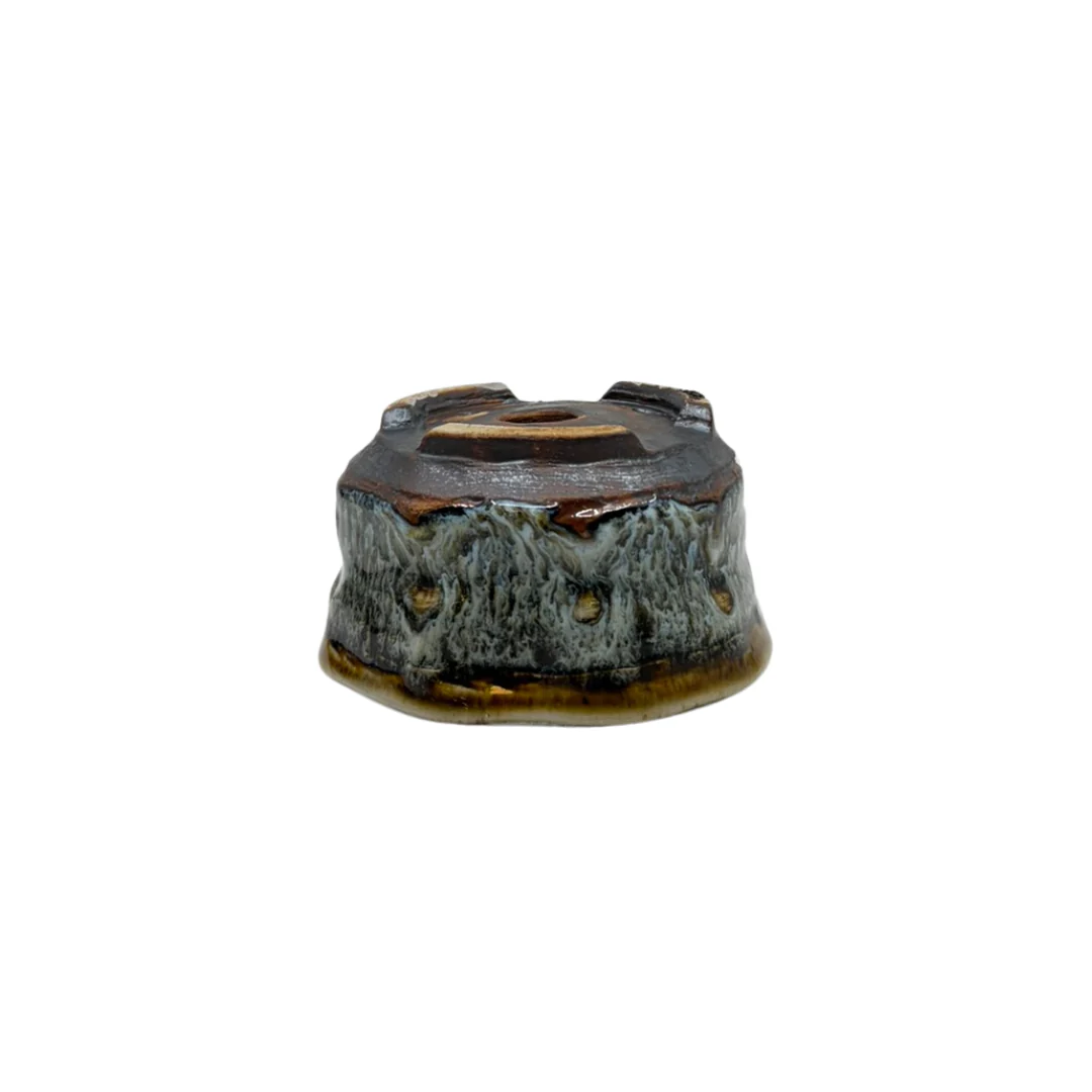 Shohin Bonsai pot bruin crème René Lecocq 9cm - Image 3