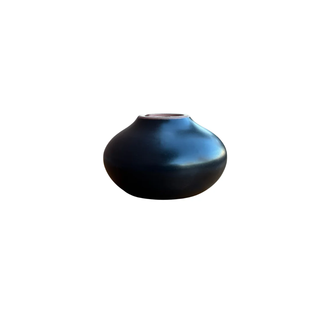 Shohin Bonsai pot zwart matte bal 12cm - Image 2