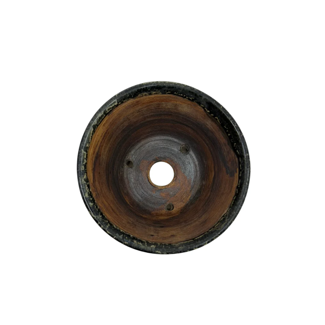 Shohin Bonsai pot zwart met goud René Lecocq 9cm - Image 5