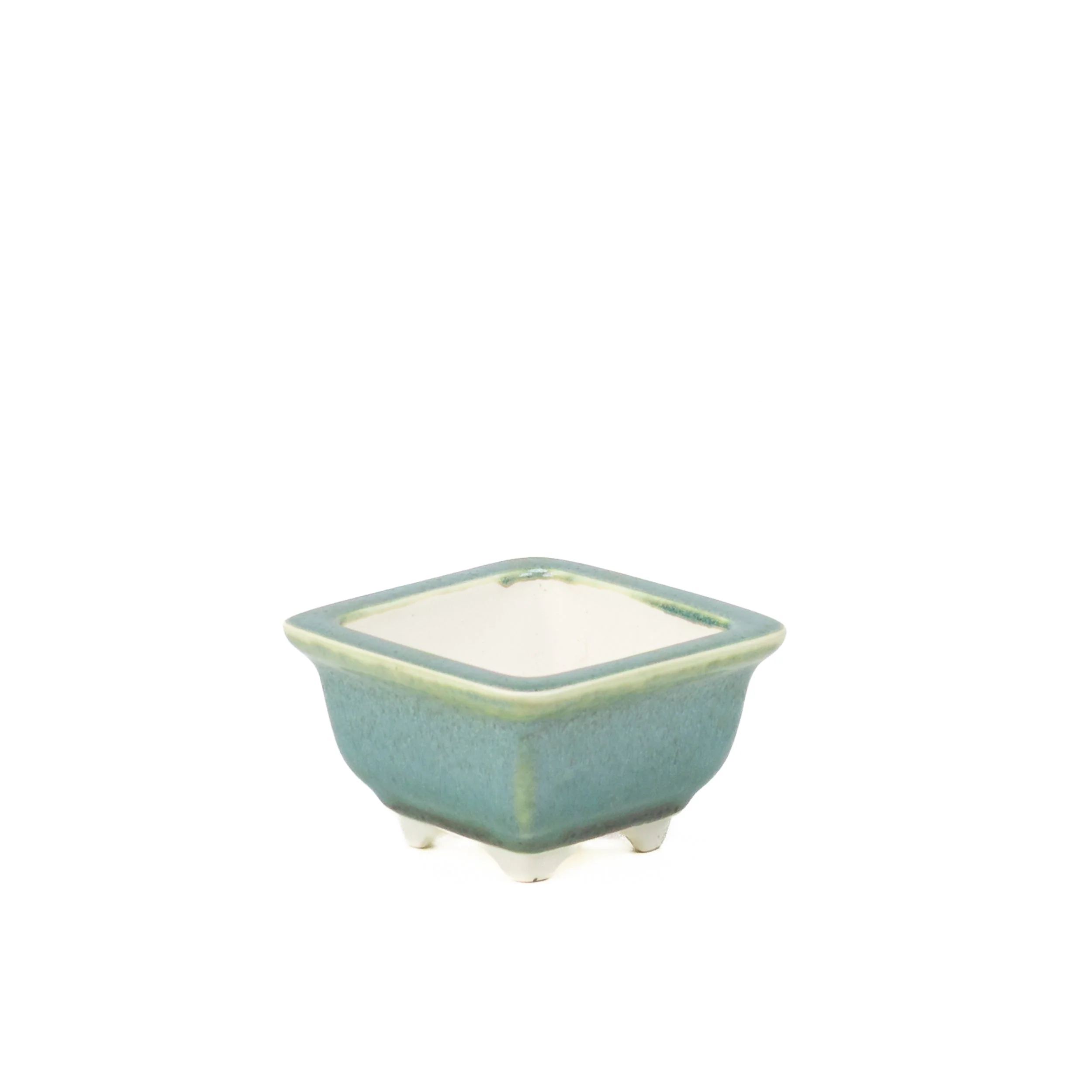Shohin Bonsai Yixing pot groen vierkant 9cm - Image 2