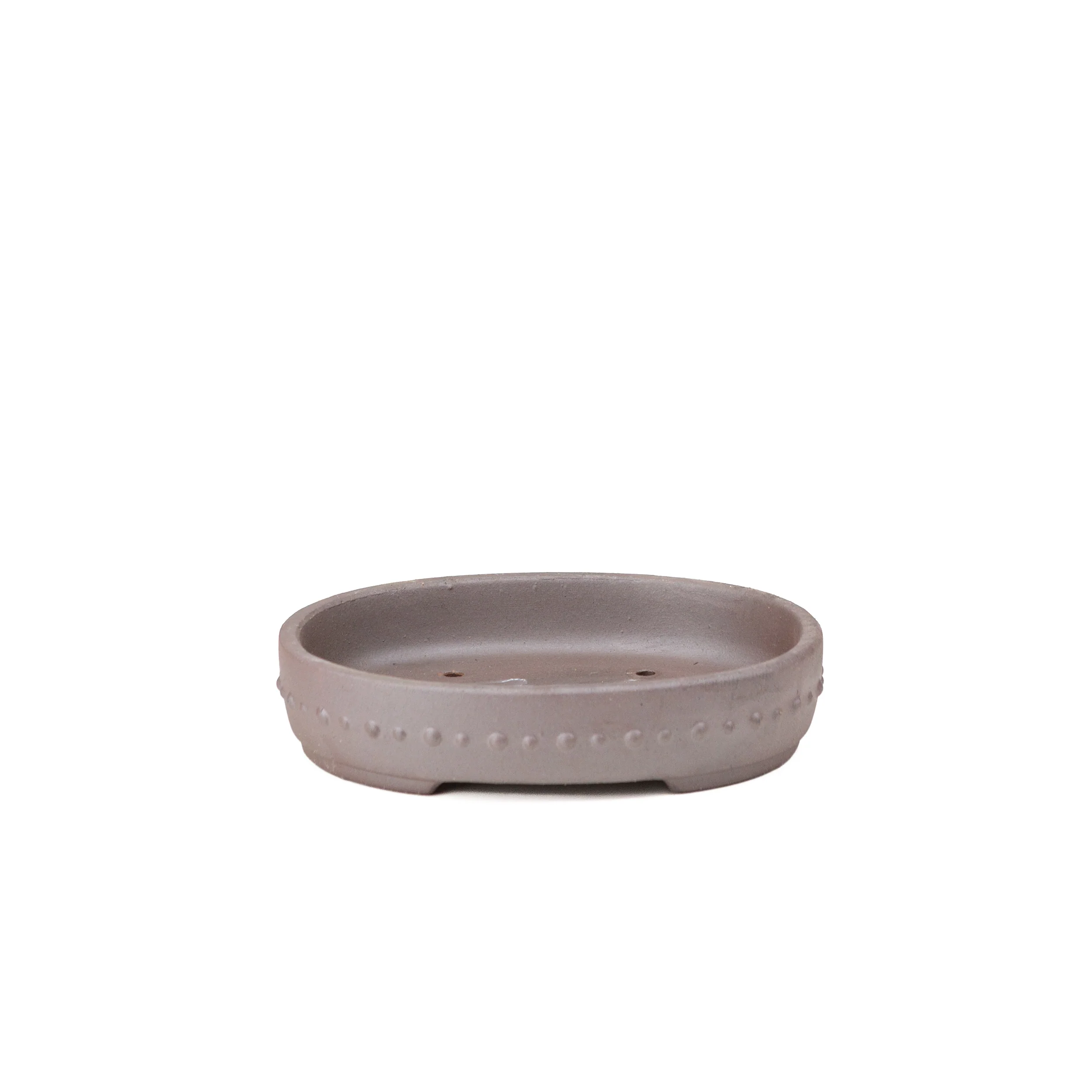 Bonsai pot ongeglazuurd ovaal (trommel) 18cm